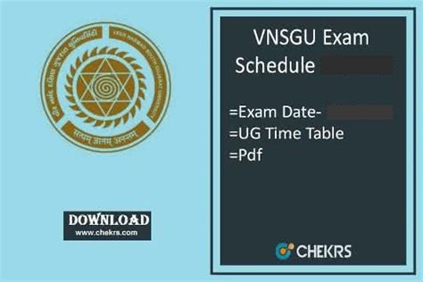 VNSGU Time Table 2021 यहाँ देखें VNSGU BA BSc BCom Exam Sched.